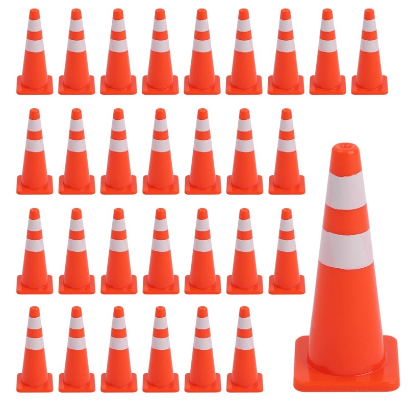 GUSDYIT 30 Pcs Mini Traffic Cones, 1.8 inch Plastic Small Cones for Micro Road Signs Training Party Sports Early Educational - Image 1